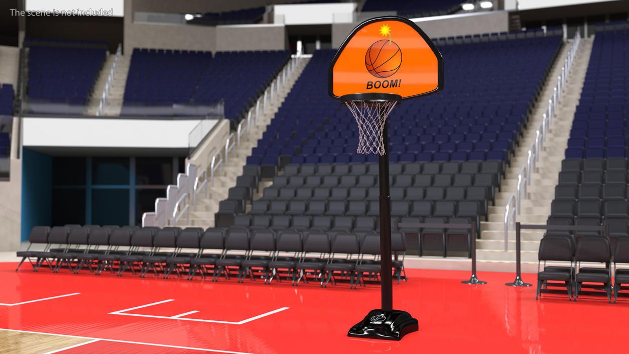 Adjustable Basketball Hoop with Stand 3D