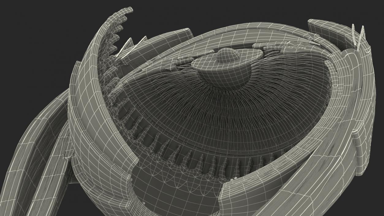 3D model Cross-Section of the Human Eye Left Part