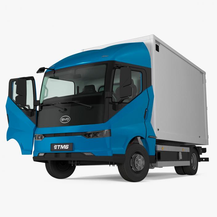 Truck BYD ETM6 Blue Rigged for Maya 2 3D