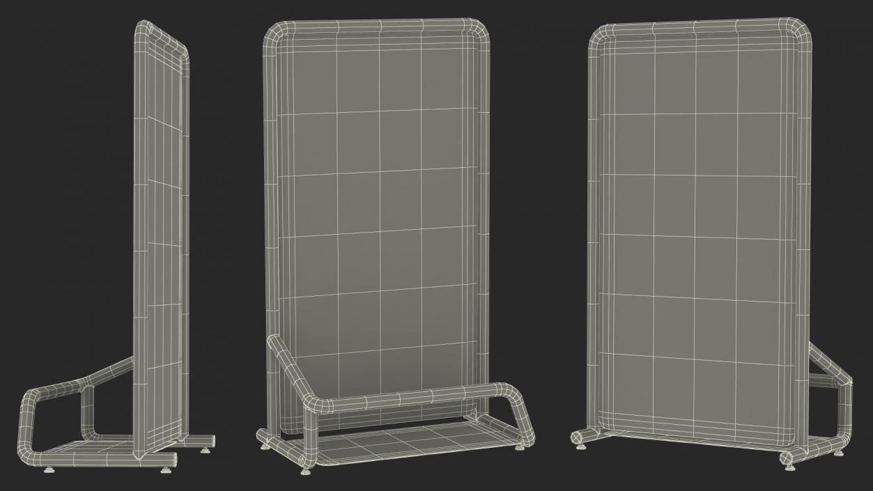 3D model Luggage Check Airport Unit Old