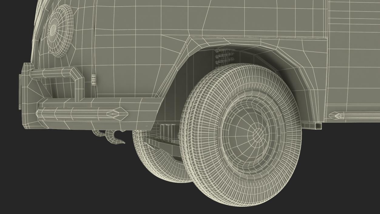 3D Hippie Volkswagen Bus Rigged model