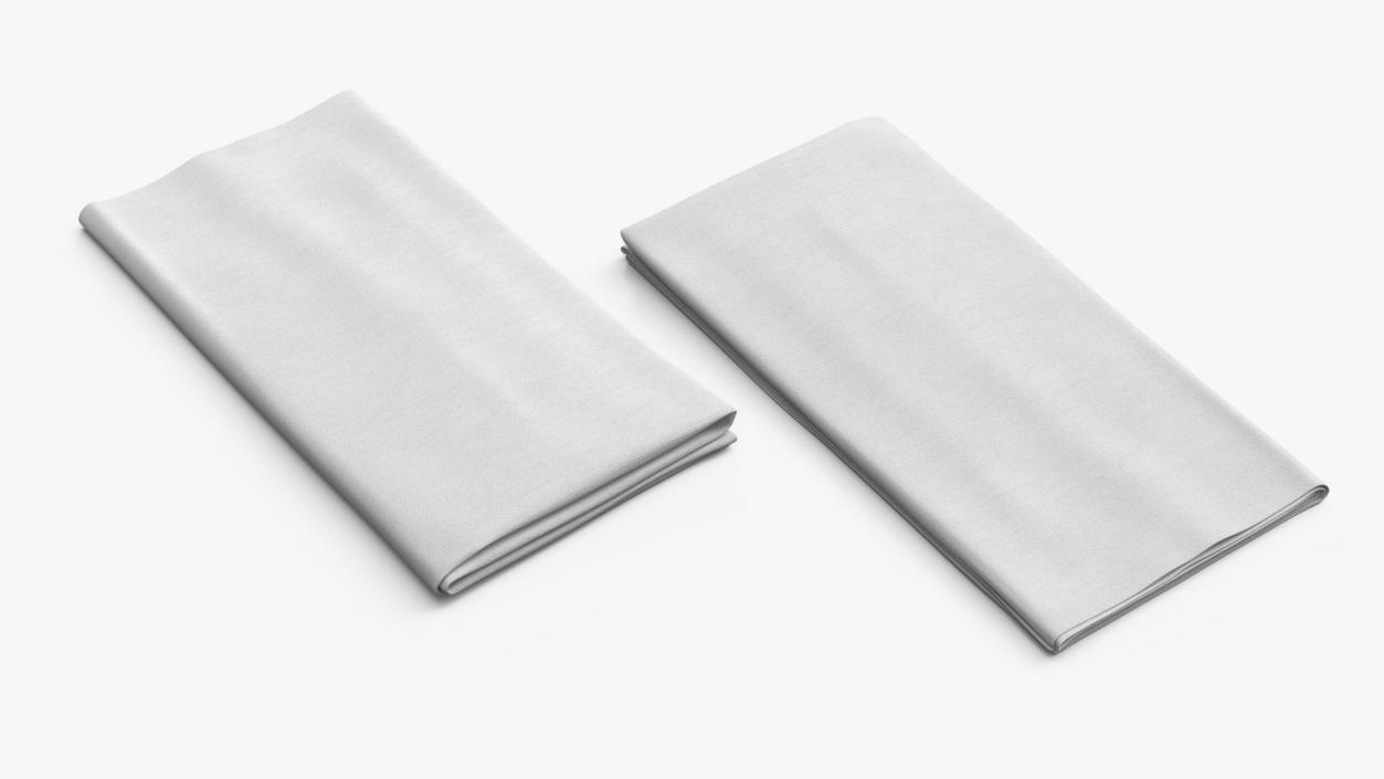 3D Folded Fabric White Napkin