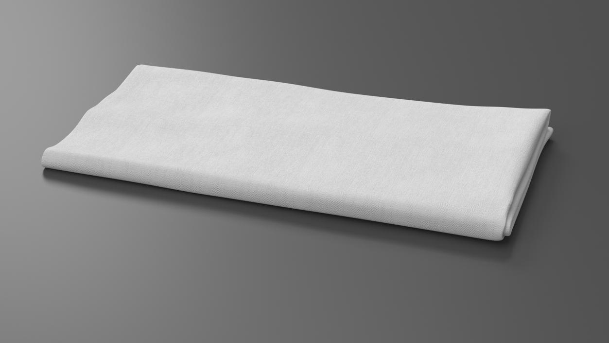 3D Folded Fabric White Napkin