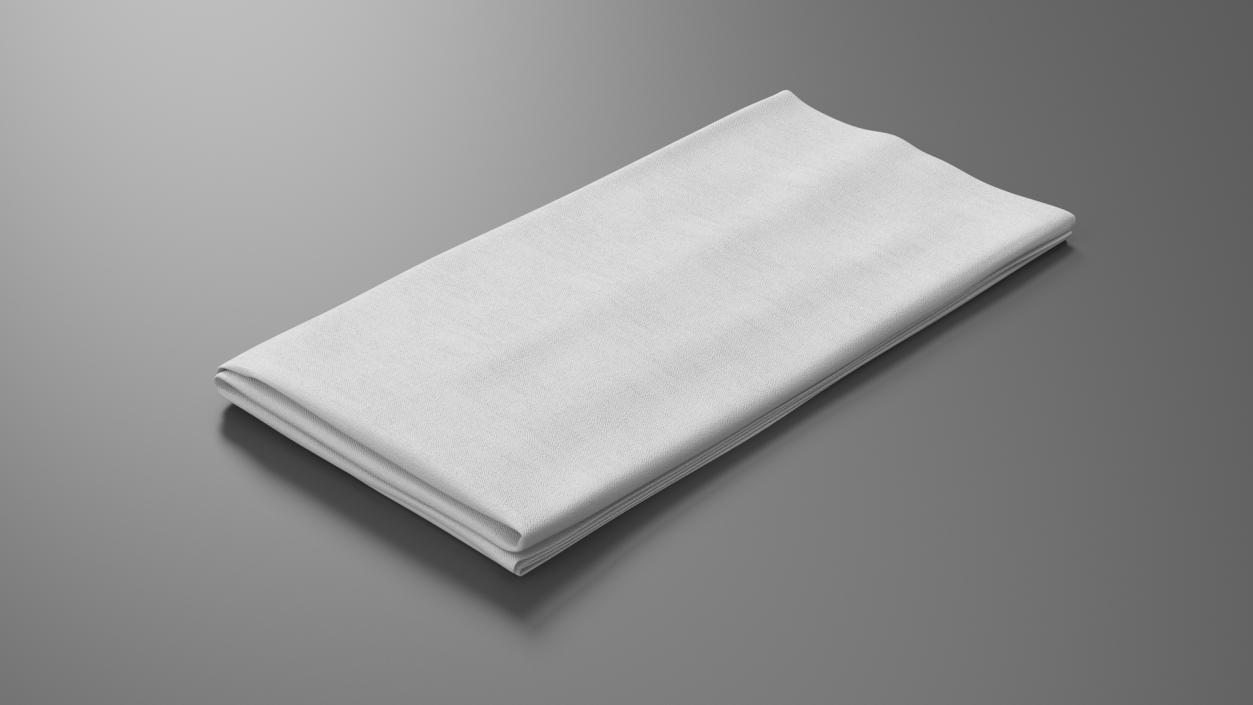 3D Folded Fabric White Napkin