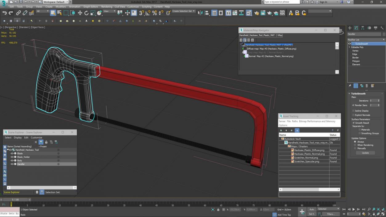 3D Handheld Hacksaw Tool