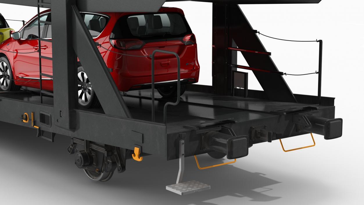 Autorack Car Transporter with Cars 3D model