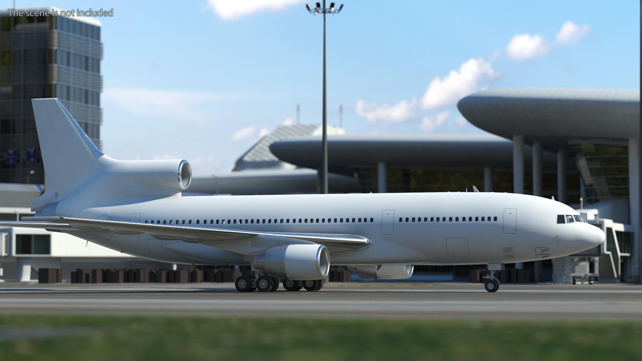 Lockheed L1011 TriStar Rigged 3D model