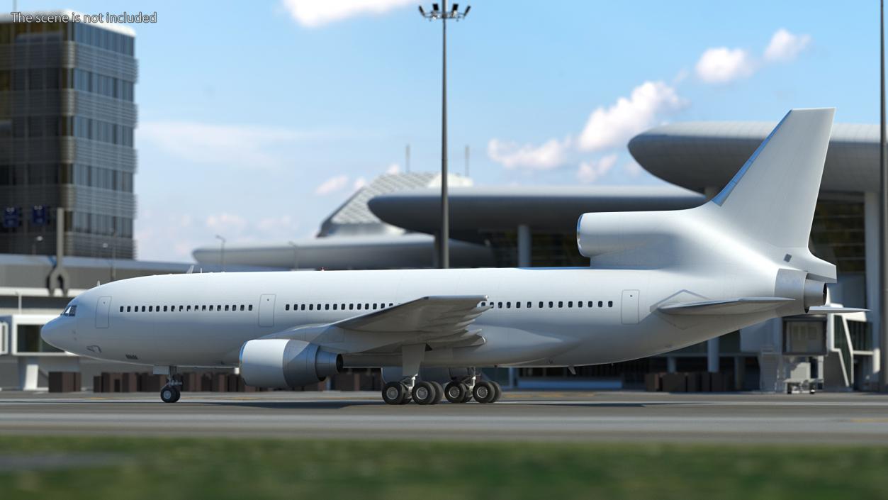 Lockheed L1011 TriStar Rigged 3D model