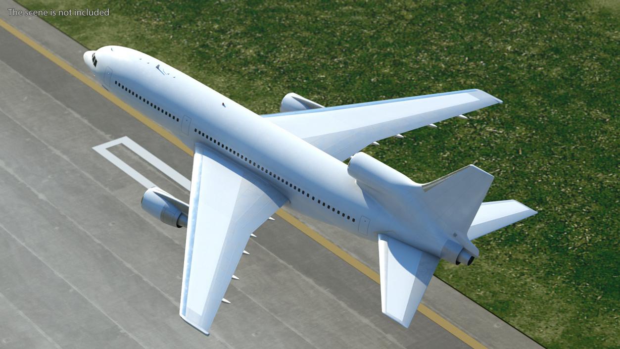 Lockheed L1011 TriStar Rigged 3D model