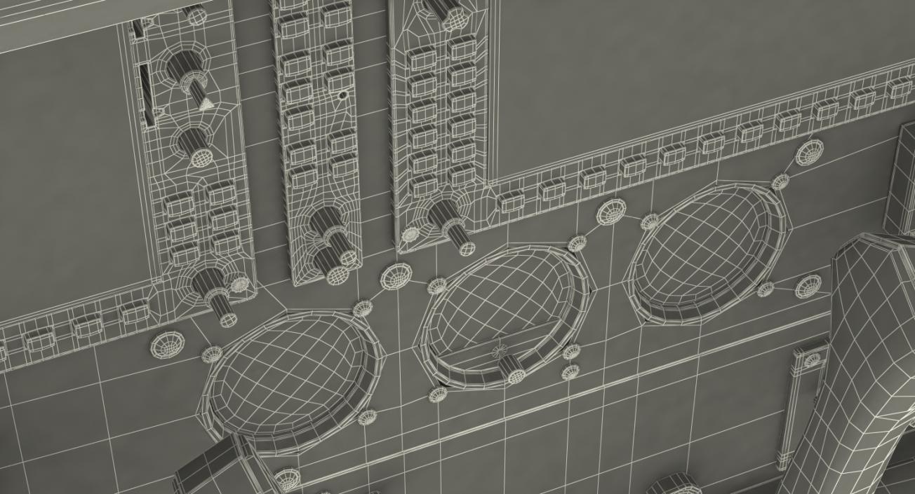 3D Light Airplane Control Panel model