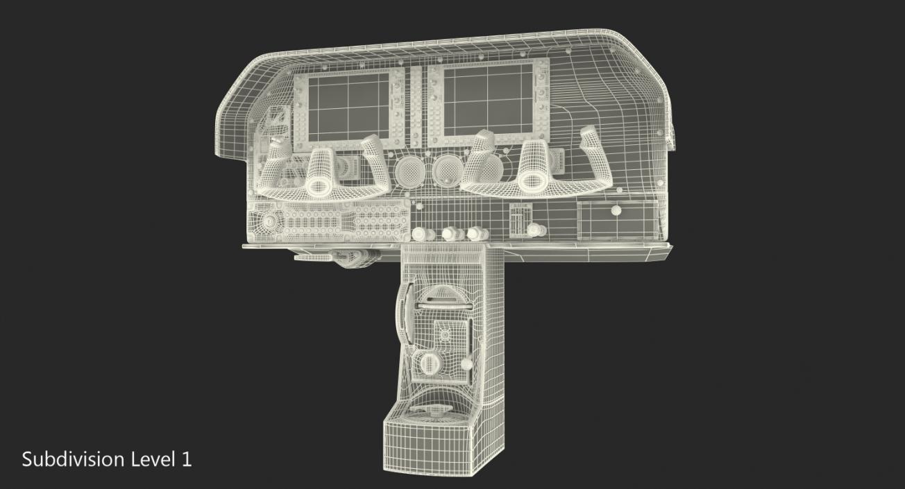 3D Light Airplane Control Panel model