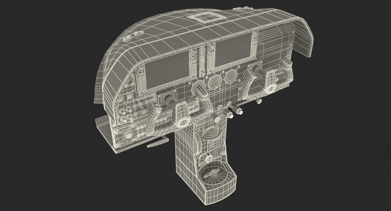 3D Light Airplane Control Panel model