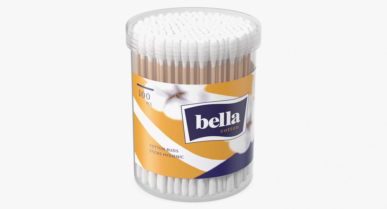 3D Cotton Buds Round Box