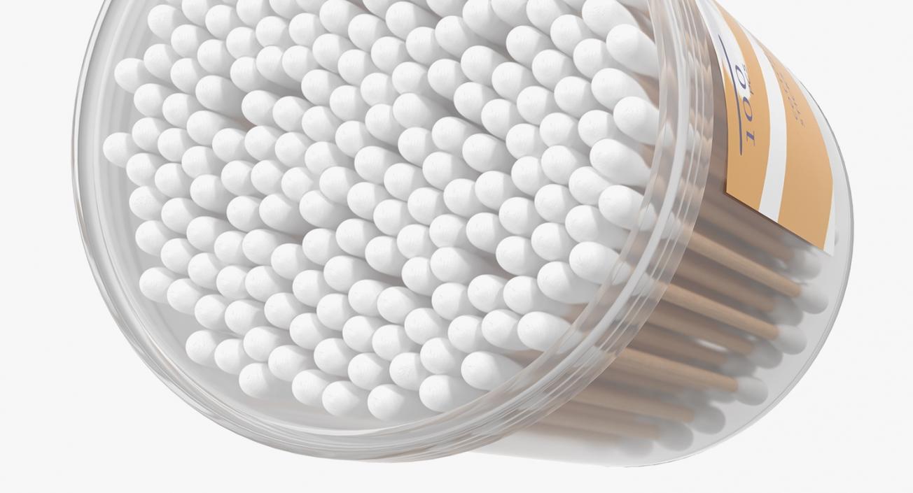 3D Cotton Buds Round Box