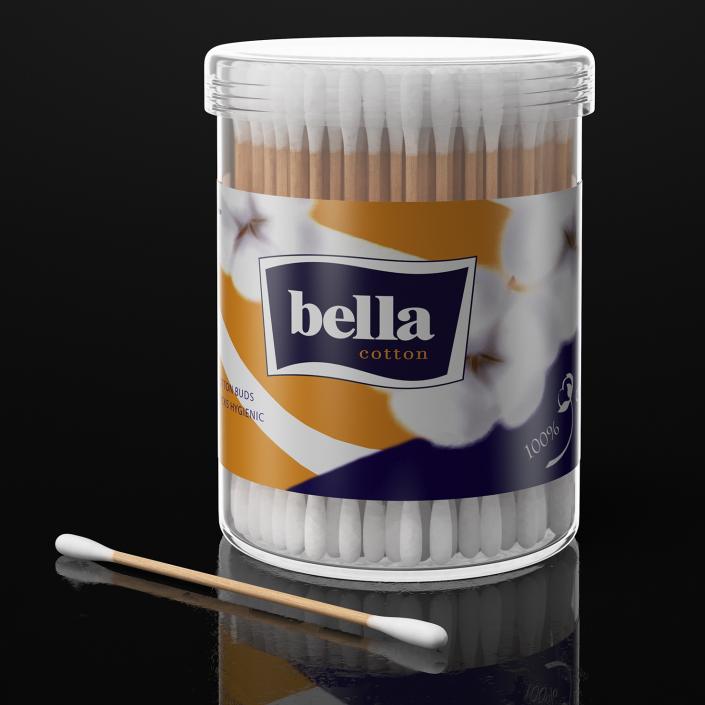 3D Cotton Buds Round Box