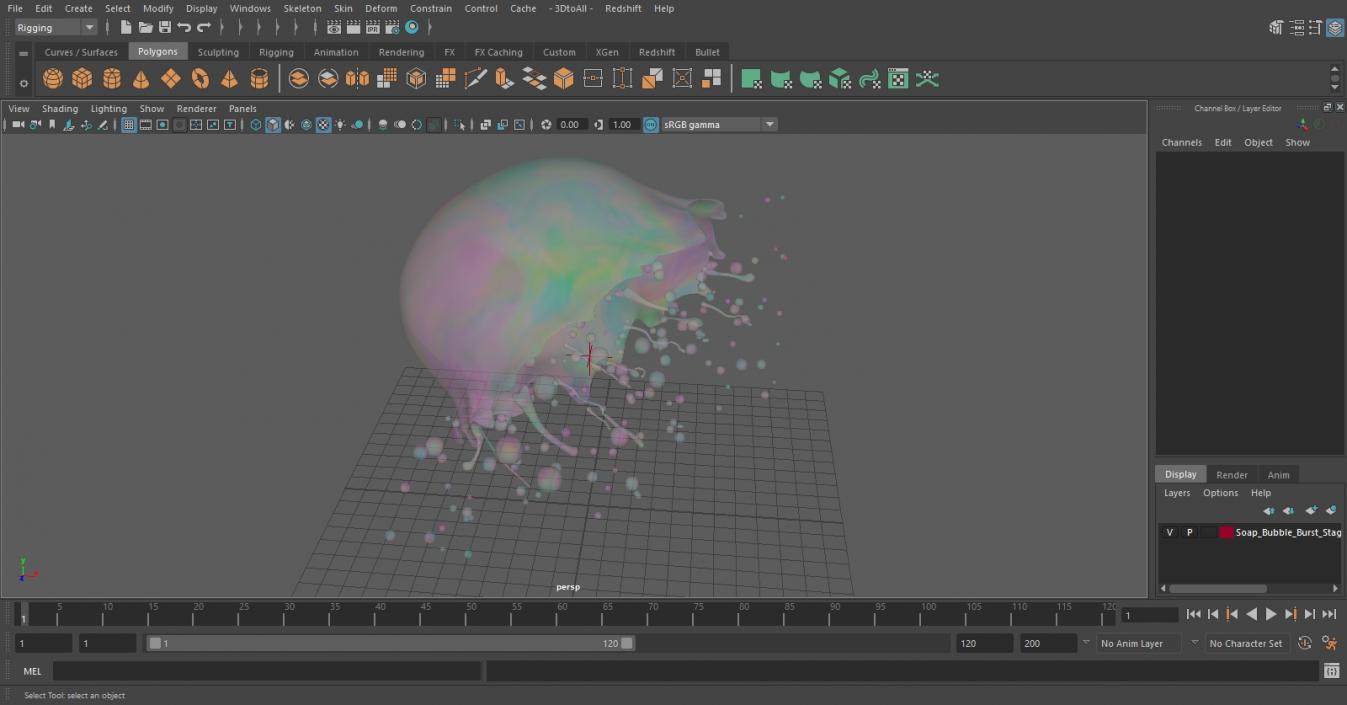 3D model Soap Bubble Burst Stage 5