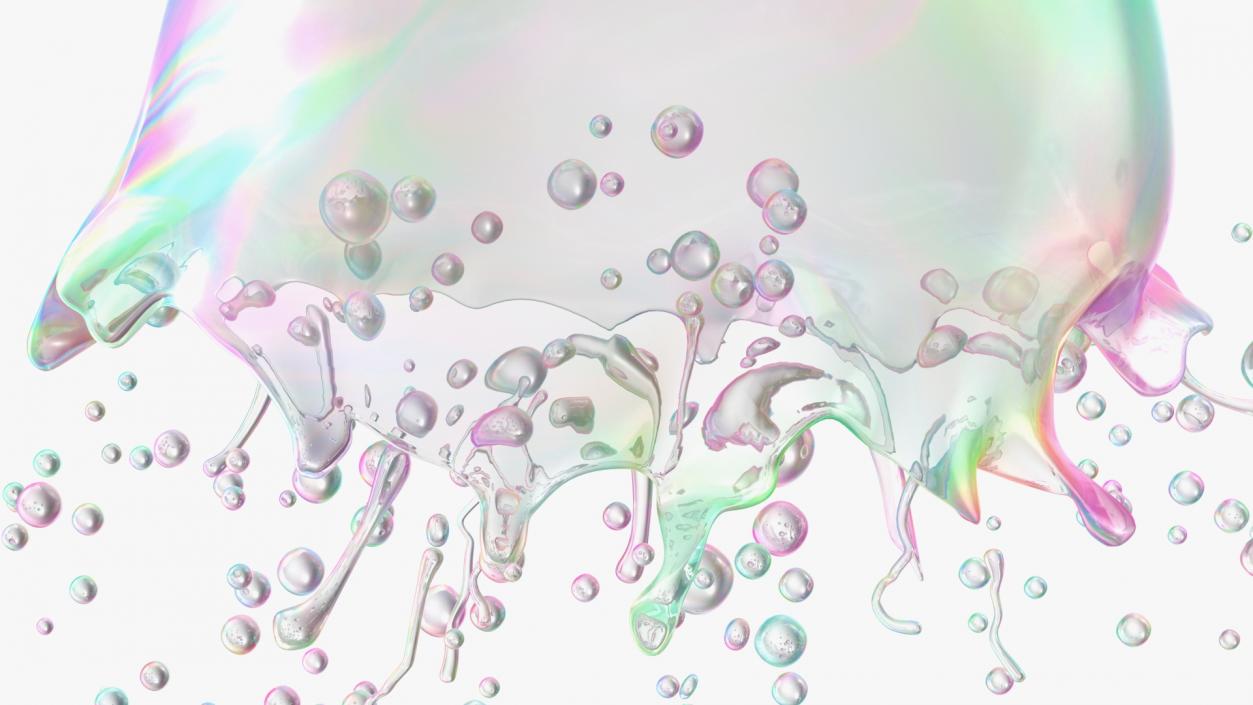 3D model Soap Bubble Burst Stage 5