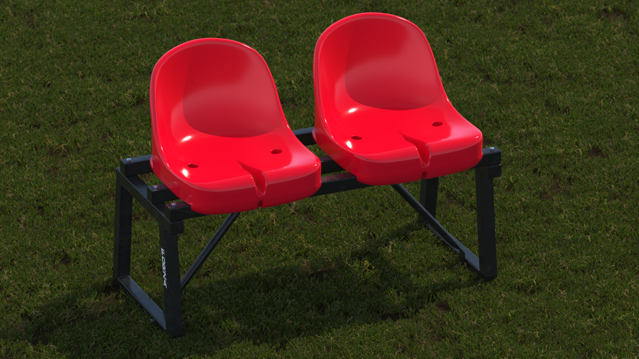 Soccer Bench with Plastic Seats Forza 3D