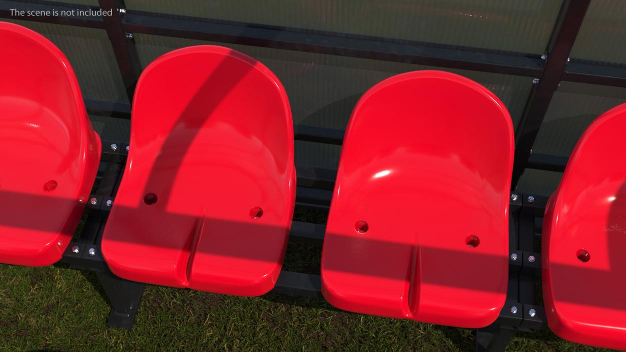 Soccer Bench with Plastic Seats Forza 3D