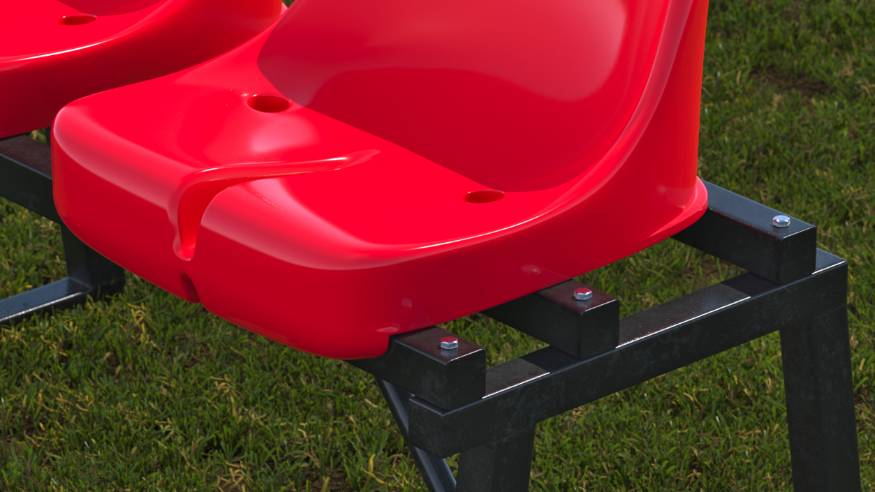 Soccer Bench with Plastic Seats Forza 3D