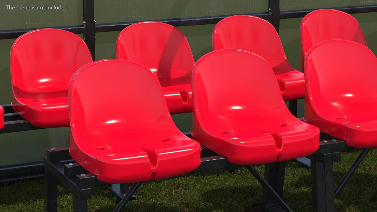 Soccer Bench with Plastic Seats Forza 3D