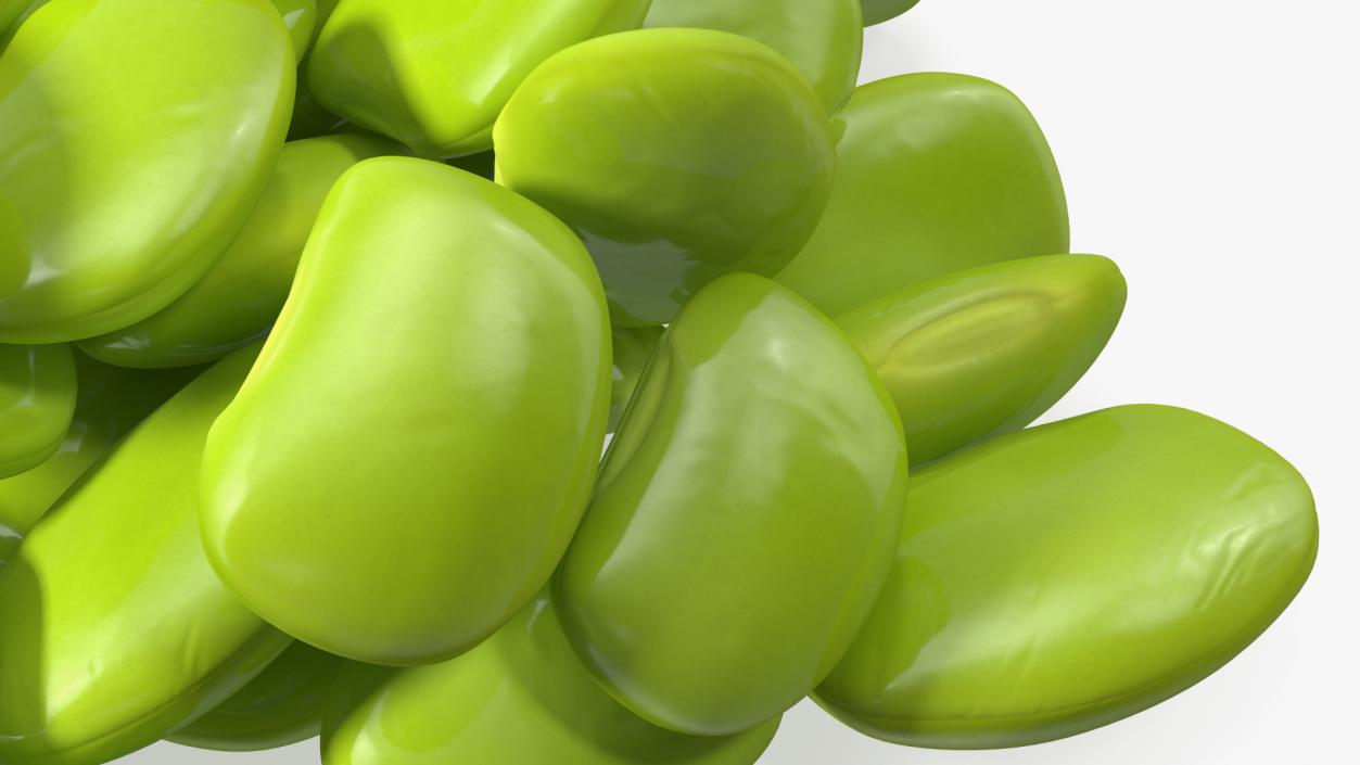 Green Soybean Pods Collection 3D model