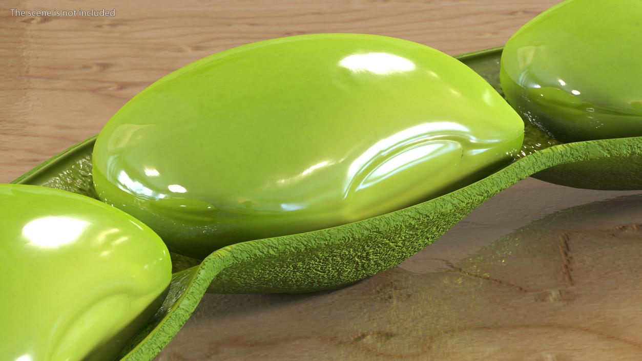 Green Soybean Pods Collection 3D model