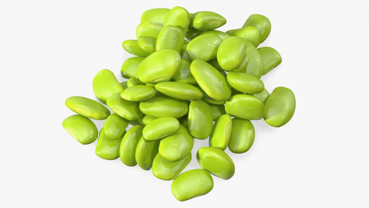 Green Soybean Pods Collection 3D model