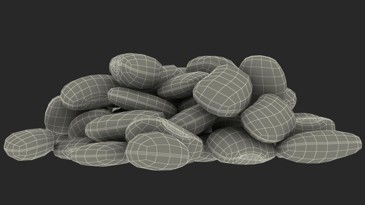 Green Soybean Pods Collection 3D model