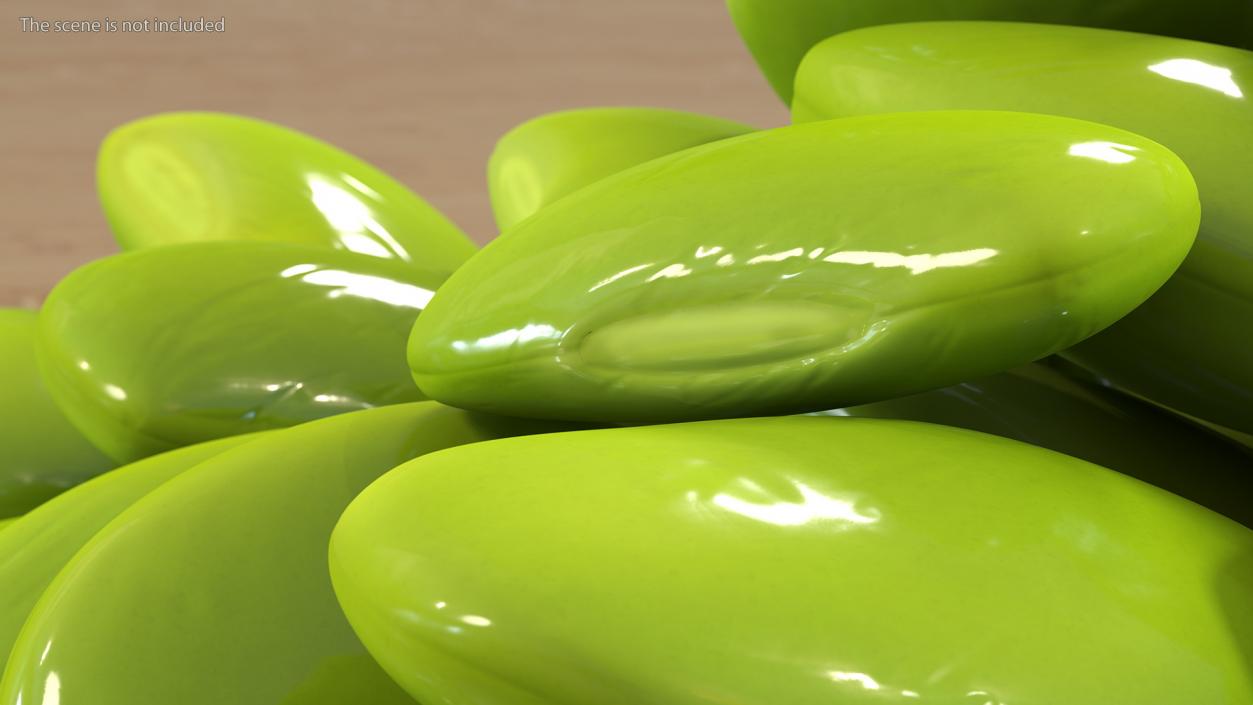 Green Soybean Pods Collection 3D model