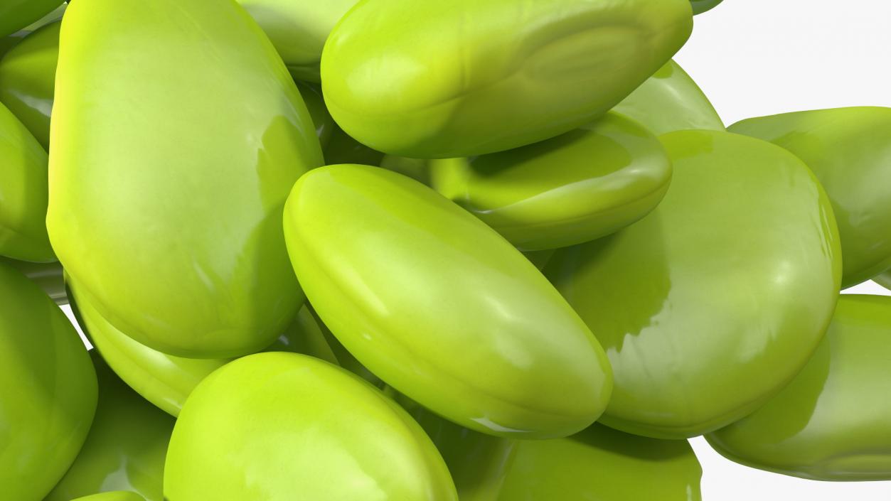 Green Soybean Pods Collection 3D model