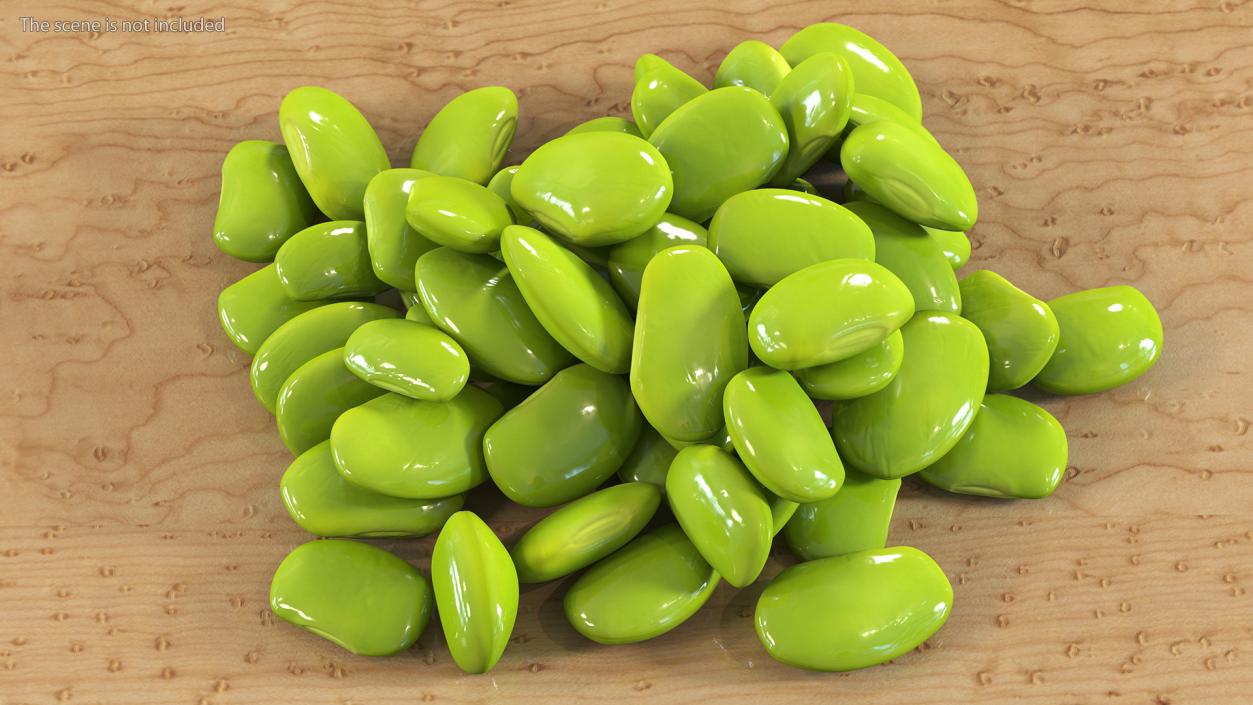 Green Soybean Pods Collection 3D model