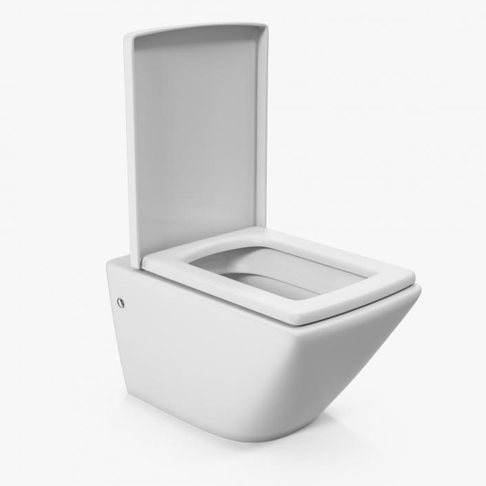 3D model Back To Wall Toilet White