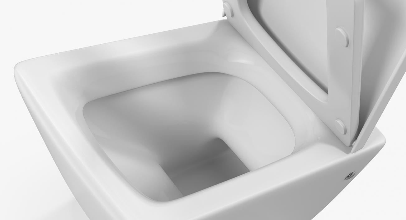 3D model Back To Wall Toilet White