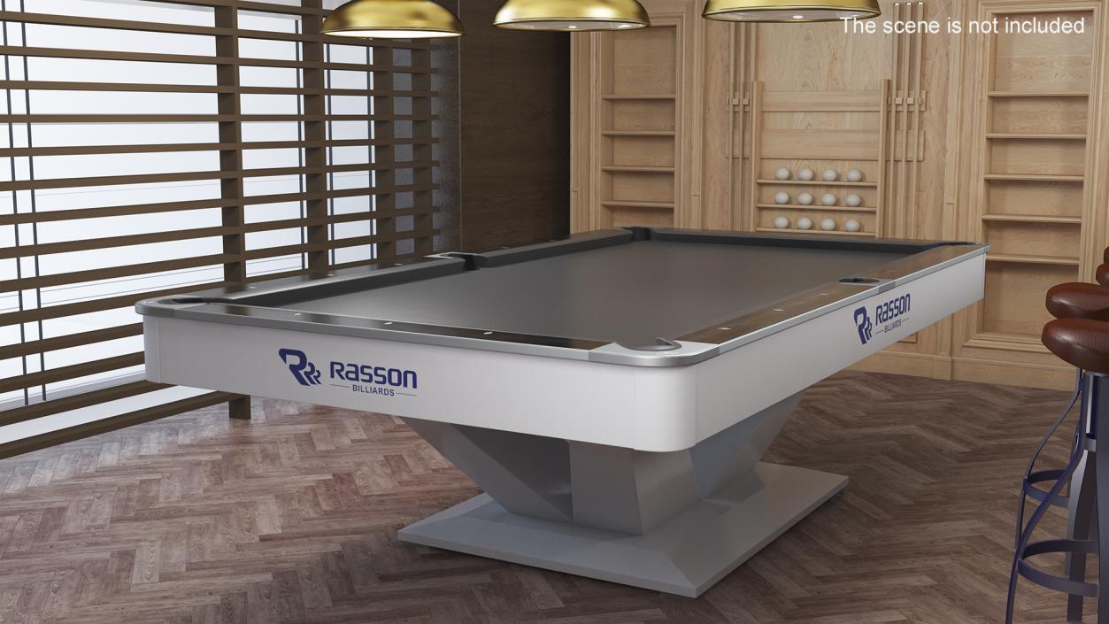 3D Professional Pool Table Rasson Black