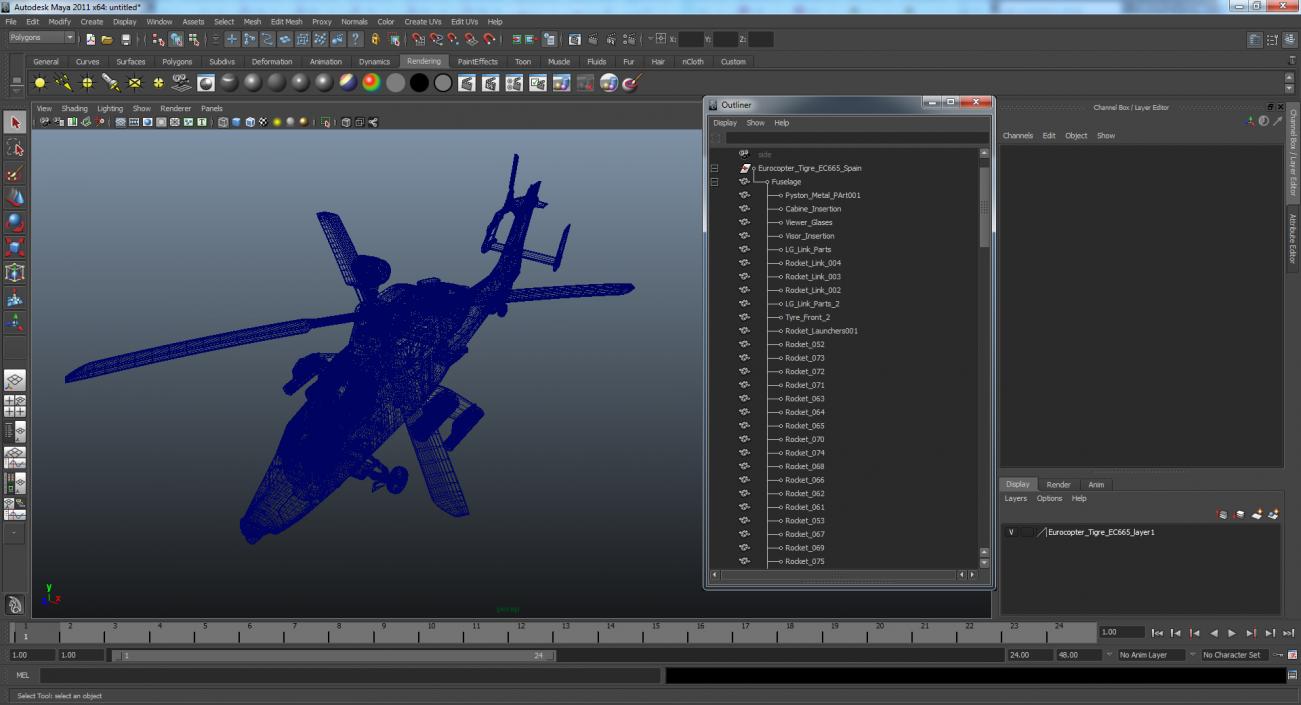 Eurocopter Tiger EC665 German 3D model