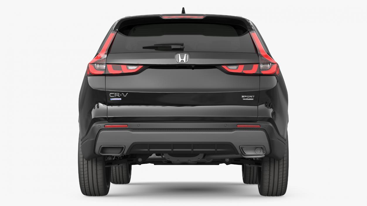 3D 2025 Honda CR-V Black Rigged model