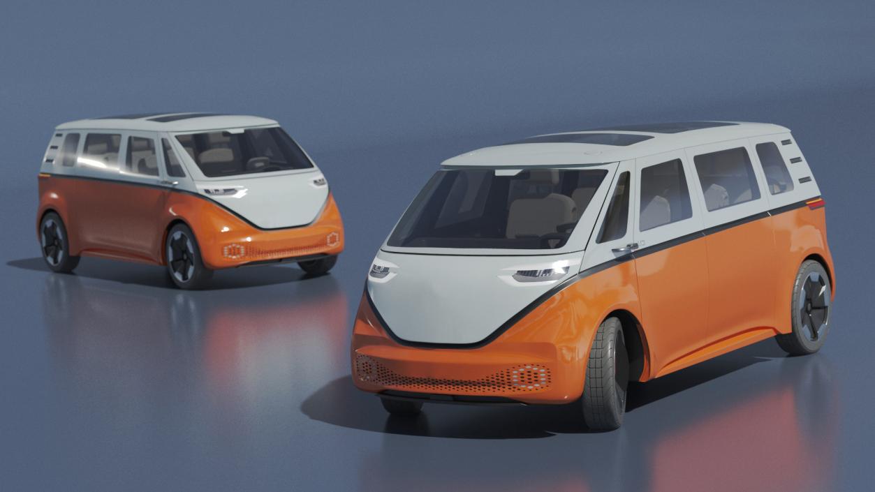 Electric Minivan Simplified 3D