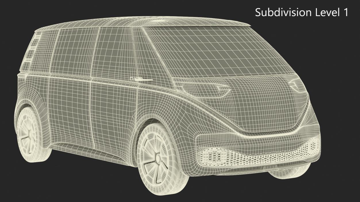 Electric Minivan Simplified 3D