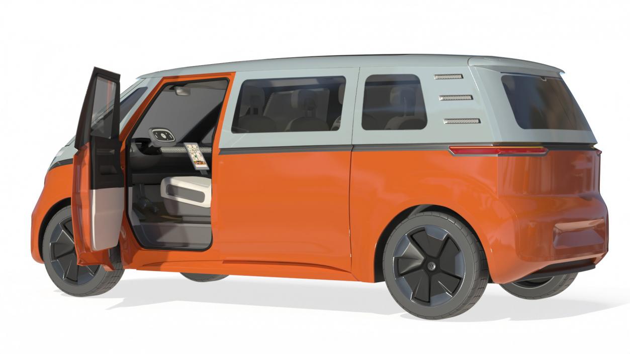 Electric Minivan Simplified 3D