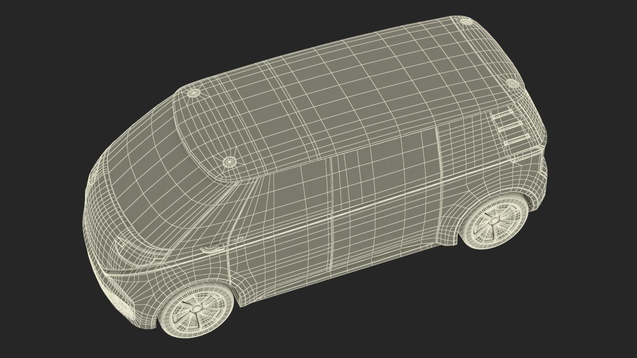 Electric Minivan Simplified 3D