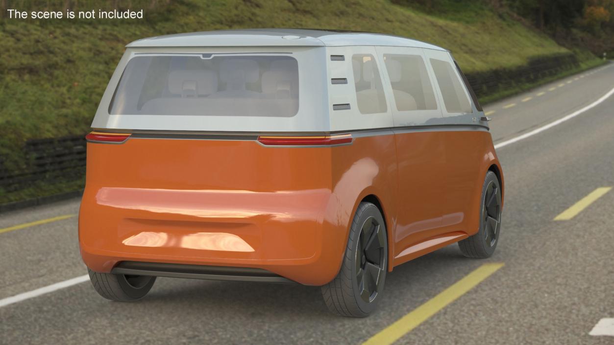 Electric Minivan Simplified 3D