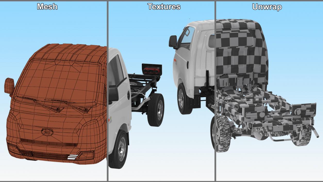 3D Hyundai HR 2023 Bare Chassis model