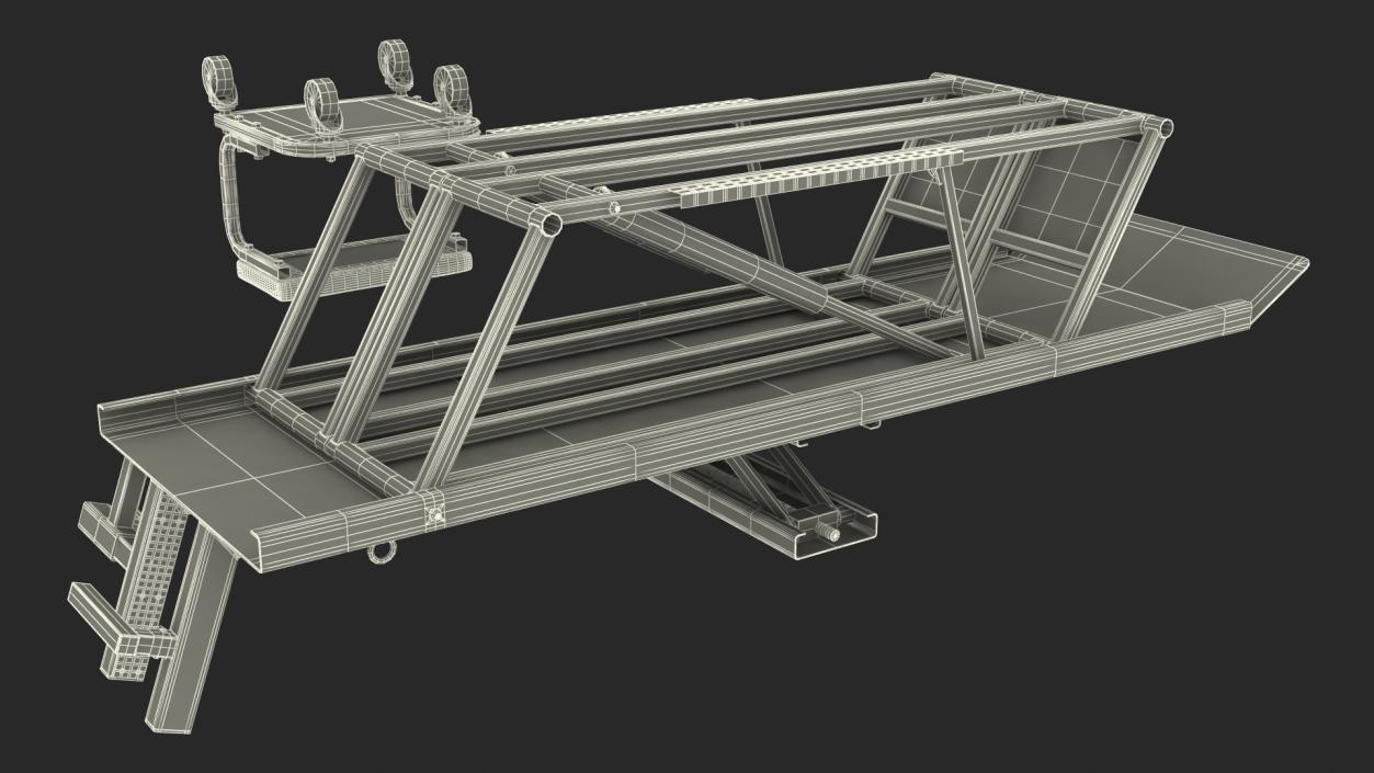 QuickJack Motorcycle Lift Adapter Kit Rigged 3D model