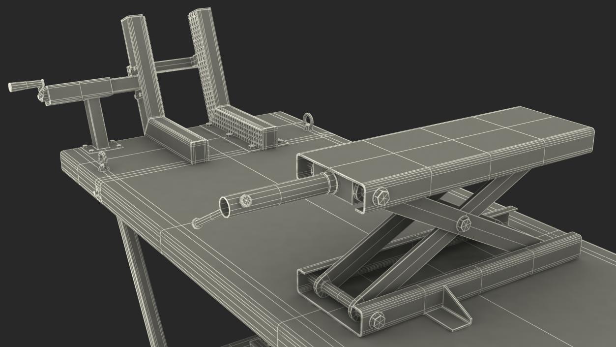 QuickJack Motorcycle Lift Adapter Kit Rigged 3D model