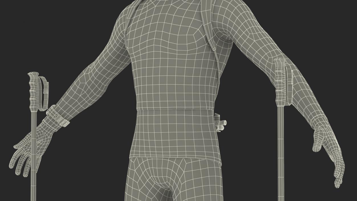 3D Biathlon Athlete Male T Pose model