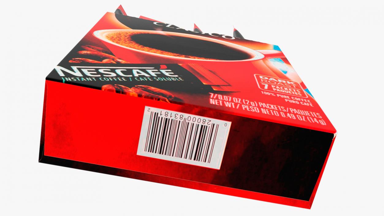 3D Nescafe Clasico Box Opened