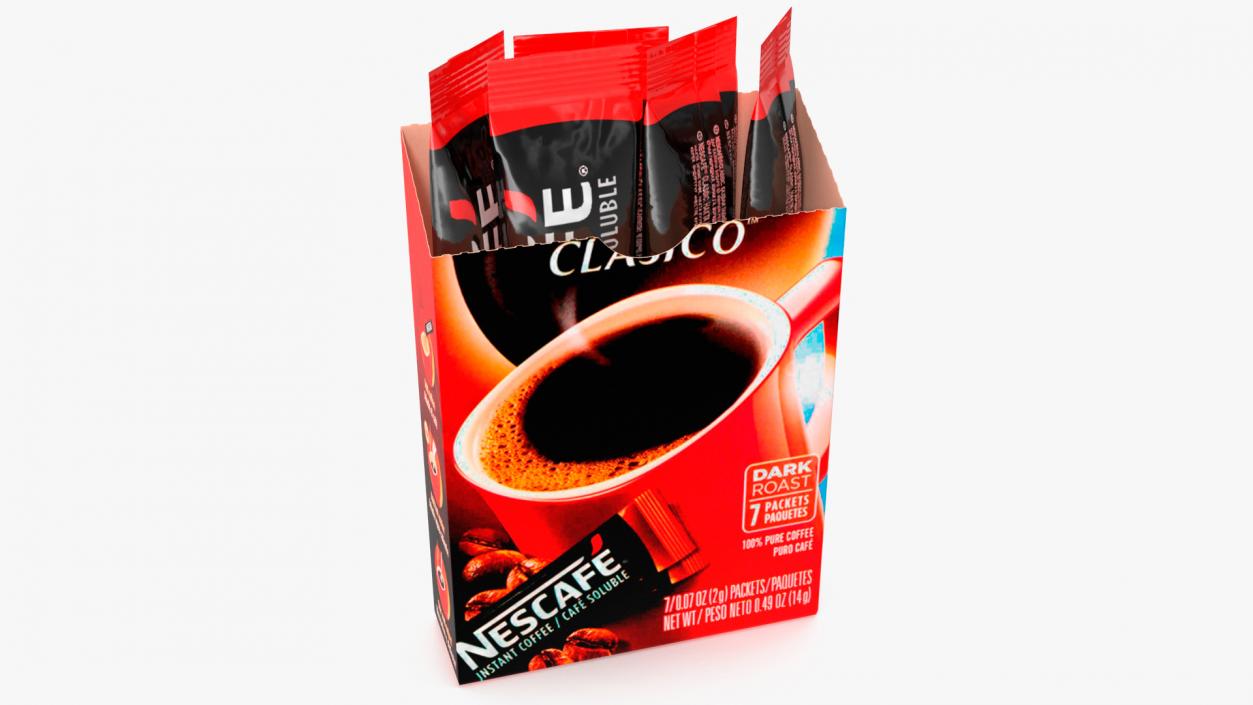 3D Nescafe Clasico Box Opened