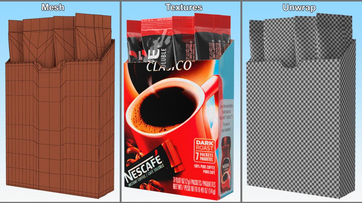 3D Nescafe Clasico Box Opened