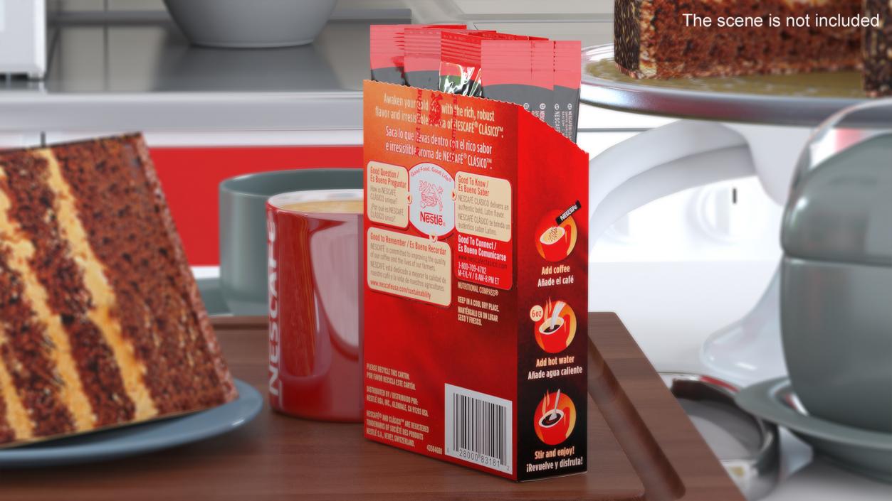 3D Nescafe Clasico Box Opened